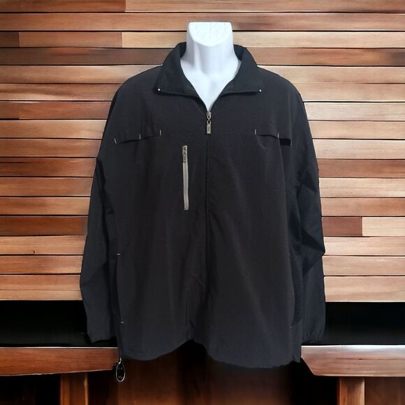 PING Collection Mens Jacket M Windbreaker Black Full Zip Golf Rain Lightweight. - Picture 11 of 13